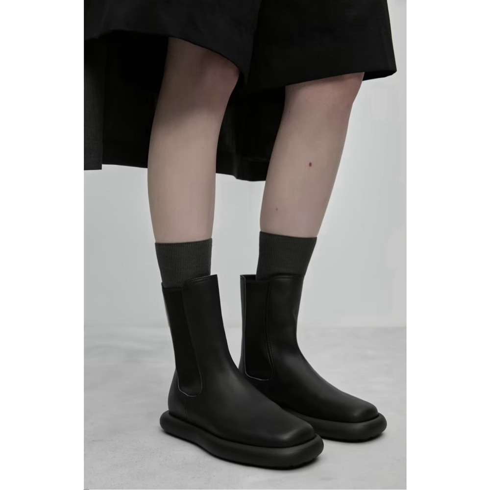 Camper Onda Chelsea Square Toe Boots Black Leather Women SZ 40 US 9